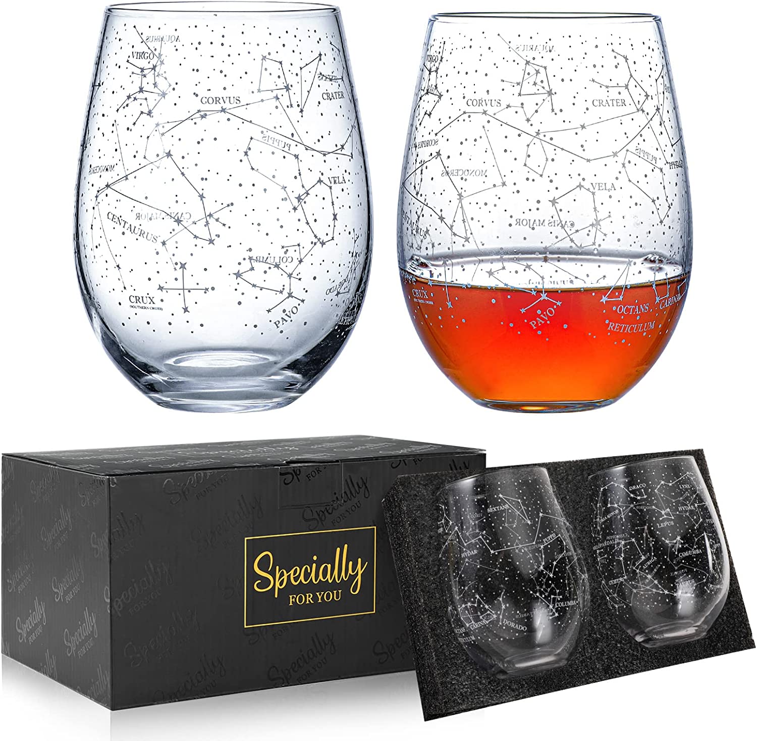 Set of Constellation Wine Glasses